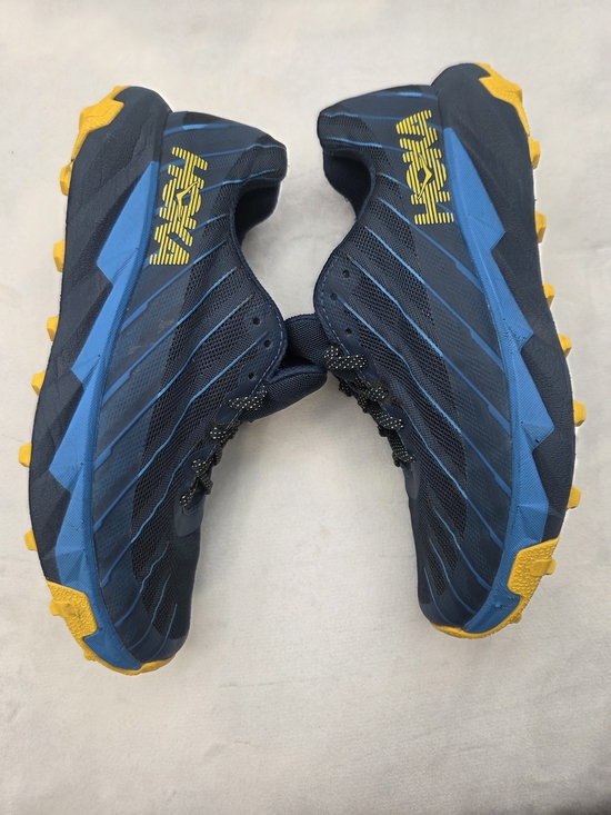 Hoka One One Torrent Trail Running Shoes Navy Blue Yellow Men’s Size 9.5 main image 8